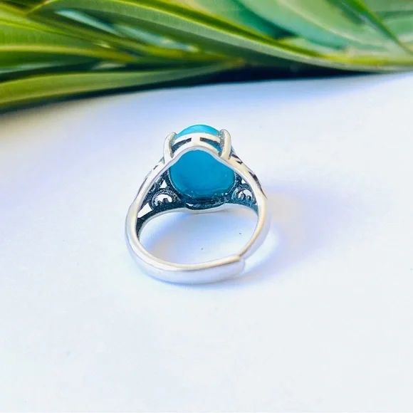 Genuine Natural Turquoise Sleeping Beauty Ring, Value For Money Unique Jewelry